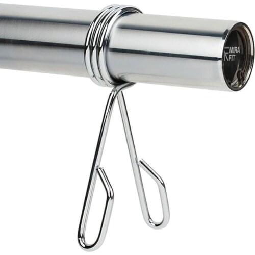 Olympic weight bars Barbell Spring Collars Weight Barbell Bar Hole 5CM Dumbbell Steel Clips Dumbbell Clamp