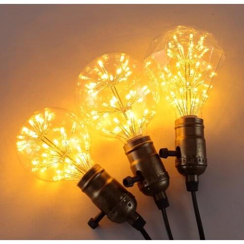 E27 Vintage Lamp Pendant Light Retro Edison Bulb Holder Screw Socket Simple Hanging Lights For Home Restaurant Hotel Decor