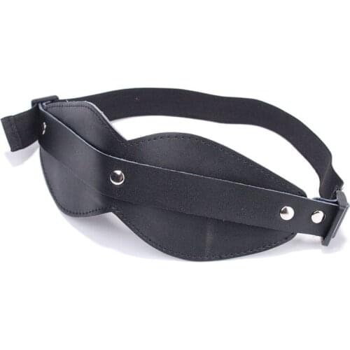 High Quality Fashion Sex Aid Interesting Black Leather Patch Eyeshade Eye Mask for Lover Couple Blindfold Sex Products O35