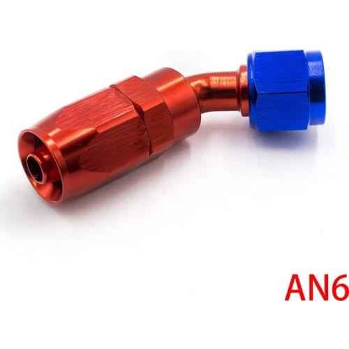 High Performance Fitting AN06 Aluminum Fittings 45 Degree Oil/Fuel/Swivel hose fittings Swivel Hose End Fitting TT100352