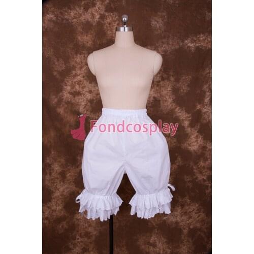 Sexy White Cotton Sissy Maid Short Bloomers Cosplay Costume Accessories[D001]