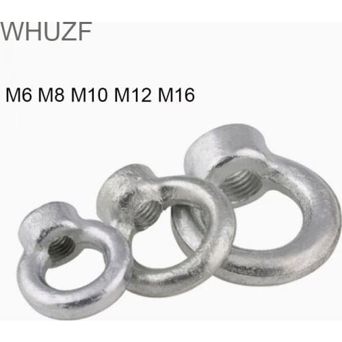 WHUZF Free Shipping Eye nut zinc plated M6 M8 M10 Lifting eye nuts and Eye bolts Stainless steel Ring eyebolt Ring nut