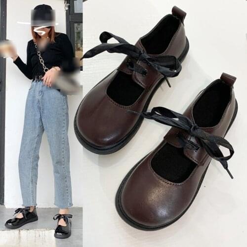 Womens Flat Shoes, Japanese Lolita Style Mary Jane Flats, Doll Shoes for JK Uniforms