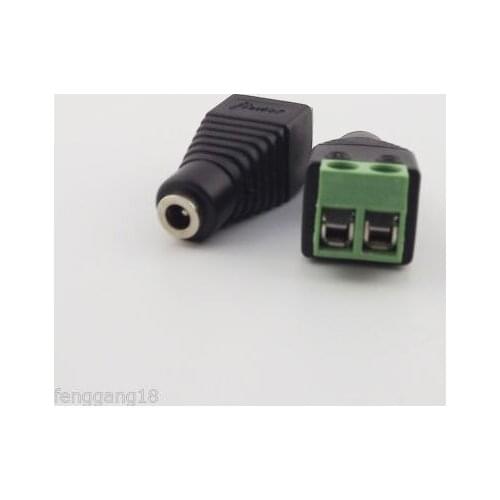 10pcs 3.5mmx1.35mm Female Jack TO AV Screw Terminal Plug Connector CCTV Video AV Balun