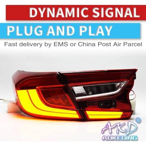 2018 2019 year LED Rear Lights For Honda Accord G10 X 10th Car Tail Light LED Lamp Braking light with moving light signal