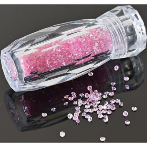 6 Colors 1 Jar Stones Crystal Caviar Beads Nail Art Rhinestones Tiny Circle 1.4-1.7mm Micro Diamonds for Nail Manicure Decor