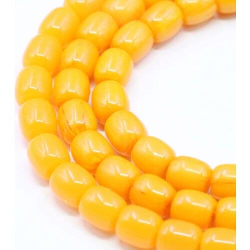 8X9mm Yellow Bucket Resin Imitation Beeswax Loose Beads Hand Made Jewelry Making Design Accessory Part For DIY Necklace Bracelet