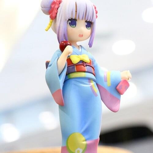 Anime Miss Kobayashis Dragon Maid Kimono Kanna Action Figure PVC Kamui Figura figurines Statue Model