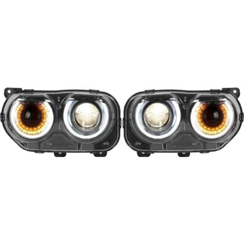 Auto Halogen lamps Car Accessories VLAND LED Projector Headlights Dual Beams Fit for Dodge Challenger SRT Hellcat 2015-2020
