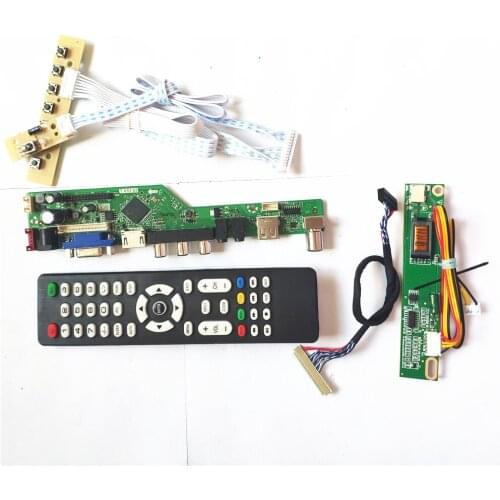 For N154I1-L0C/L0D T.V56 controller board 1CCFL 30Pin LVDS VGA HDMI-Compatible AV USB RF LCD Remote+Inverter+keyboard