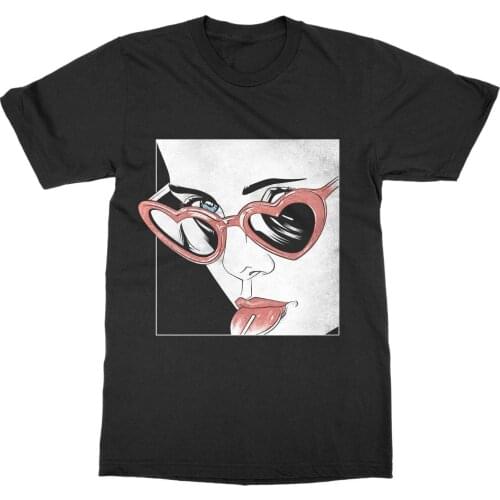 Fashion Summer Style Lolita T-Shirt Vladimir Nabokov Book Novel Fiction Gift Tees Men Cotton Short Sleeve Shirt Harajuku