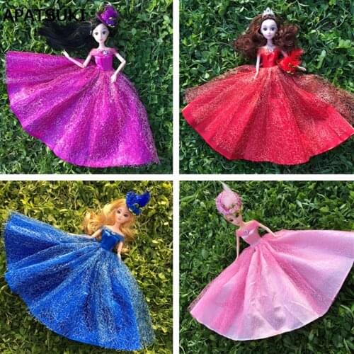 Pretty Formal Wedding Dress For Barbie Doll Multi-layer Lace Gauze Fashion Clothes For Barbie Dollhouse 1/6 BJD Doll Accessories