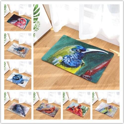 Birds Printed Floor Mats Living Rooms Anti-slip Carpet for Bedroom Kitchen Bathroom Rug Welcome Mats for Front Door