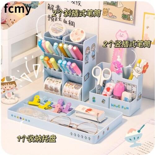 Penholder Desk Organizer Desktop Cute Penholder Organizers for Desktop Office Desk Accessories Stand Stationery & Office Storage
