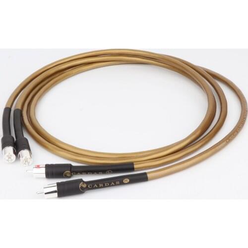 One Pair Cardas RCA Jack Cable High Quality OFC Pure Copper Plated Silver 2RCA to2 RCA Audio Cable Line Wire