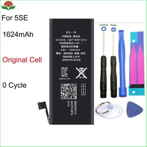 ISUN original quality 1624mAh Li-ion internal battery for iphone 5SE SE battery replacement with repair tools