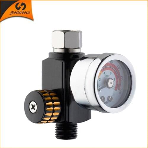 SAT0343 Pneumatic Tools Gauge Air Pressure Regulator Adjustable Regulating Air Gauge