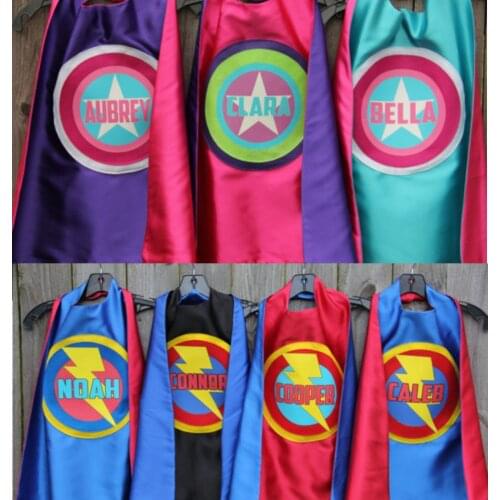 FULL NAME - Custom Boy birthday present - Personalized Superhero Cape - Any name - Lots of colors - Superhero party