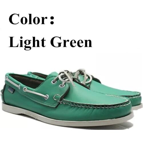Men Women Genuine Leather Docksides Casual Boat Shoes,Brand Designer Flat Loafers For Homme Femme X122