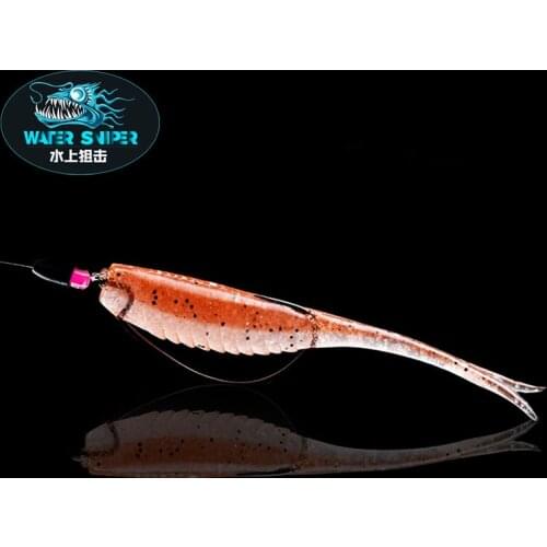 Free Shipping 2.3in 2.8in Fork Tail Swimbait Fishing Lure Shrimp Smell Bass Pike Jig Wobblers Worm Silicone Soft Bait