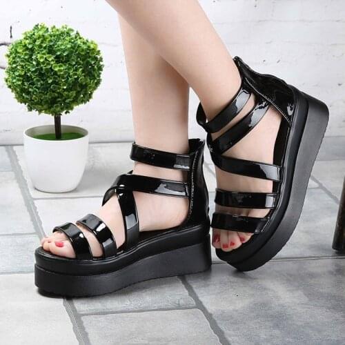 Gladiator Flat Elastic Sandals for Women Ankle Strap Open Toe Comfort Platform Sandals Outdoor Non-slip Summer Sneakers Shoes