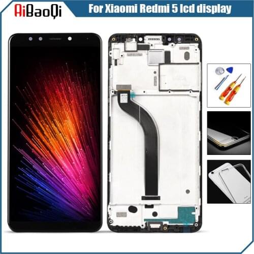 For Xiaomi Redmi 5 Touch Screen and LCD Display Xiaomi Redmi 5 Digitizer Sensor Panel Assembly 5.7 inch with frame