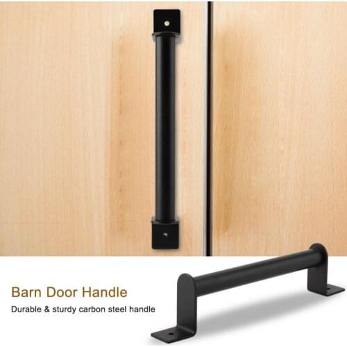 Heavy Duty Barn Door Handle w/ Screw Carbon Steel Pull Handle for Sliding Barn Door Closet Wooden Gate Hardware Accessories