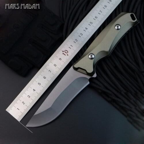 Fixed Blade Tactical Knife Free shipping Full Tang Hunting Knife Aluminum Handle Outdoor tool knife