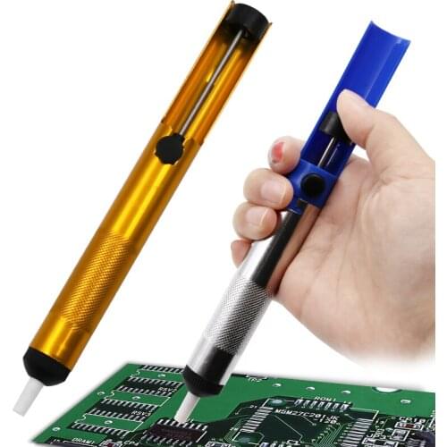 Suction Tin Gun Aluminum Metal Desoldering Pump Soldering Sucker Pen Removal Vacuum Soldering Iron Desolder Welding Hand Tools