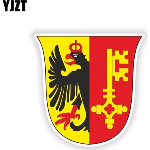 YJZT 11.5CM*11.7CM Styling Geneva Switzerland Coat Of Arms Reflective Decal Car Sticker Accessories 6-1945