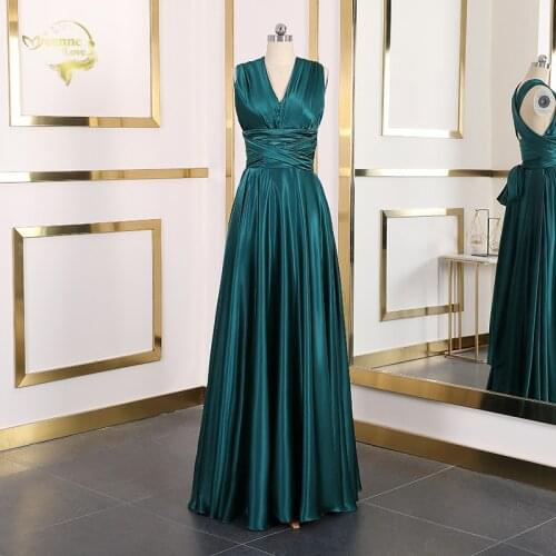 Multi Way Wrap Womens Wedding Party Dresses Convertible Maxi Dress Teal Long Evening Formal Dresses Party Gowns Robe de Soiree