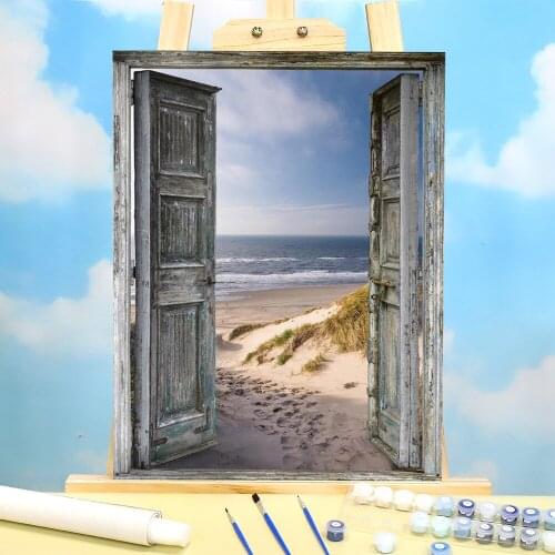 Landscape Scenery Coloring By Numbers Painting Kit Acrylic Paints 40*50 Canvas Painting Decoration For Kids Art