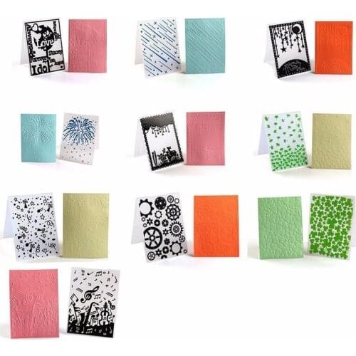1PCS Plastic Embossing Folder For Gift Scrapbooking Irregular Bricks Type Photo Album Card Paper Craft Template Mold