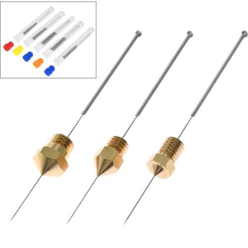 10pc/set 3D Printer stainless steel nozzle cleaning needle drill bit 0.4mm accessories reprap ultimake for CR10 CR-10S Ender 3
