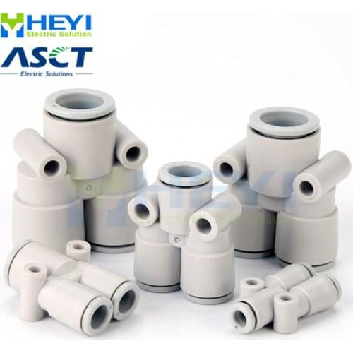10PCS/bag KQ2U 4-10mm Y Type One-touch Pneumatic Push In Fittings For Air/Water Hose and Tube Connector