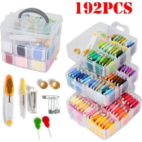 150 Colors Cross Stitch Floss Rainbow Color Sewing Threads DIY Sewing Accessories Kit Tool