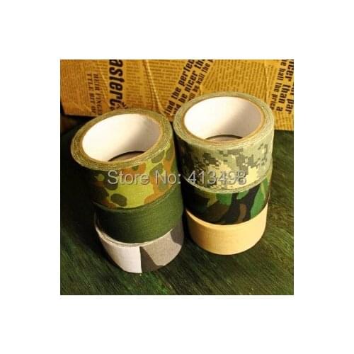 2pcs /1 lot 10m*5cm bionic Camouflage Tape Hunting Camouflage Tape Paintball CS War Game Airsoft Camping Tape for Gun,Cloths