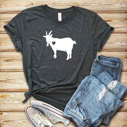 2019 Goat Love Shirt Cute Goat T-Shirt Women Casual Farm Girl Shirt Country Tee shirt For Goat Lover