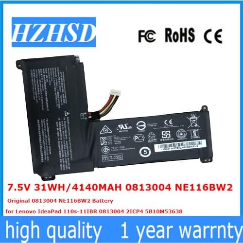 7.5V 31WH/4140MAH 0813004 NE116BW2 Original 0813004 NE116BW2 Battery for Lenovo IdeaPad 110s-11IBR 0813004 2ICP4 5B10M53638
