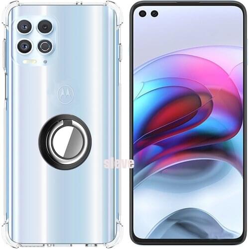 Case for Moto Edge S Metal Ring Shockproof Airbag Soft TPU Reinforced Corners Cover for Motolora Moto Edge S 2021