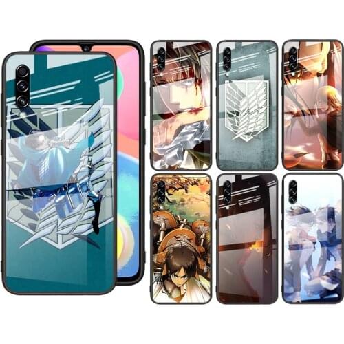 Tempered Glass Cover Attack on Titan For Samsung Galaxy S21 Ultra Plus 5G M51 M31 M21 Shockproof Shell Phone Case