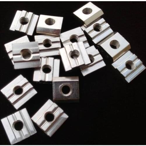 Free Shipping Zinc plate coating M3 M4 M5 M6 M8 T block T sliding nut aluminum profile 2020303040404545 3D printing