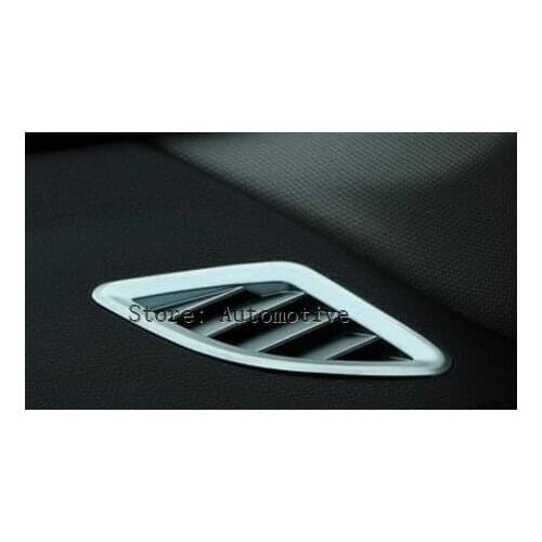 For BMW X1 F48 20i 25i 25le 2016 2017 ABS Matte Chrome Dashboard AC Outlet Vent Cover Trim Car Accessories Stickers