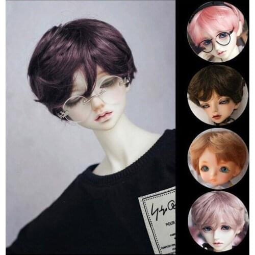 Short Doll Wig 1/3 1/4 1/6 1/8 BJD Wig for Boy Doll,Synthetic Doll Hair for Dolls Accessories