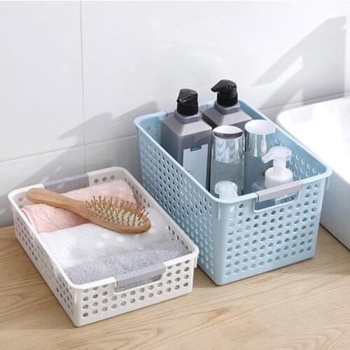 Kitchen Household Laundry Storage Basket Snack Book Fruit Underwear Sundries Wardrobe Organizer Hollow Design Multi Size
