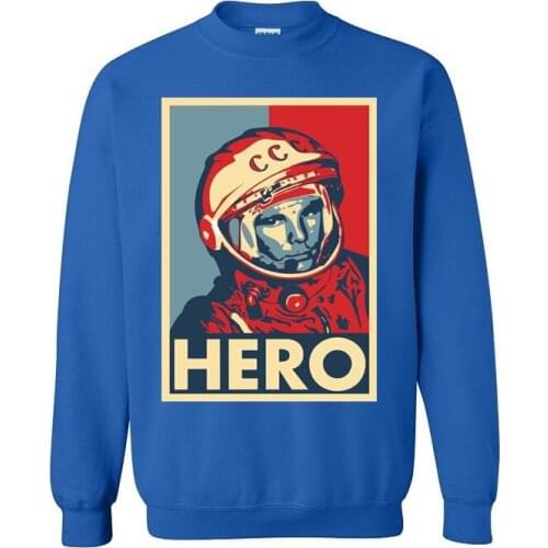 Mens Sweatshirts Russian CCCP HERO Yuri Gagarin jersey Soviet Cosmonaut youth Skateboard sportwear gyms men jogger pullover top
