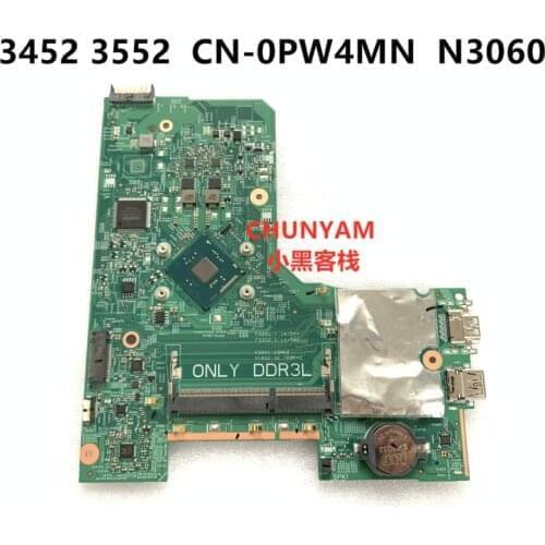 NEW 896X3 w/ N3060 14279-1 For DELL Inspiron 3452 3552 Laptop Notebook Motherboard CN-0PW4MN PW4MN Mainboard 100% tested