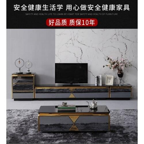 TV Stand black / white shiny Living Room TV monitor stand mueble stalinite cabinet mesa+tv table stand + Coffee centro Table
