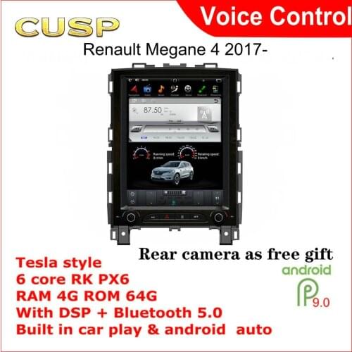 Tesla 10.4 inch vertical Android for Renault Megane 4 GPS Nagavition Car GPS 4G+64G Car Multimedia ANDROID CAR RADIO CAR PLAY