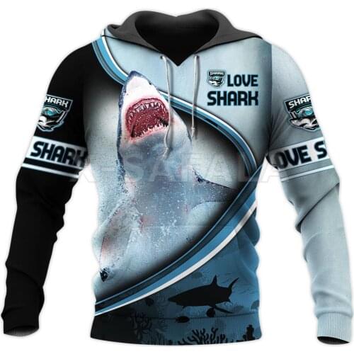 Animal Love Shark 3D Print Hoodies Man Women Harajuku Pullover Sweatshirt Hooded Outwear Casual Tracksuit Unisex Zip Up Jacket-7